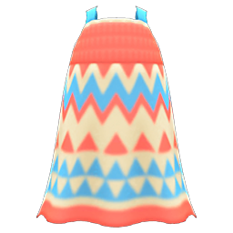 Zig zag cheap print dress