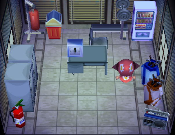 Interior of Twirp's house in Animal Crossing