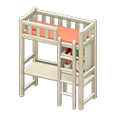 Loft Bed with Desk (White - Orange) NH Icon.png