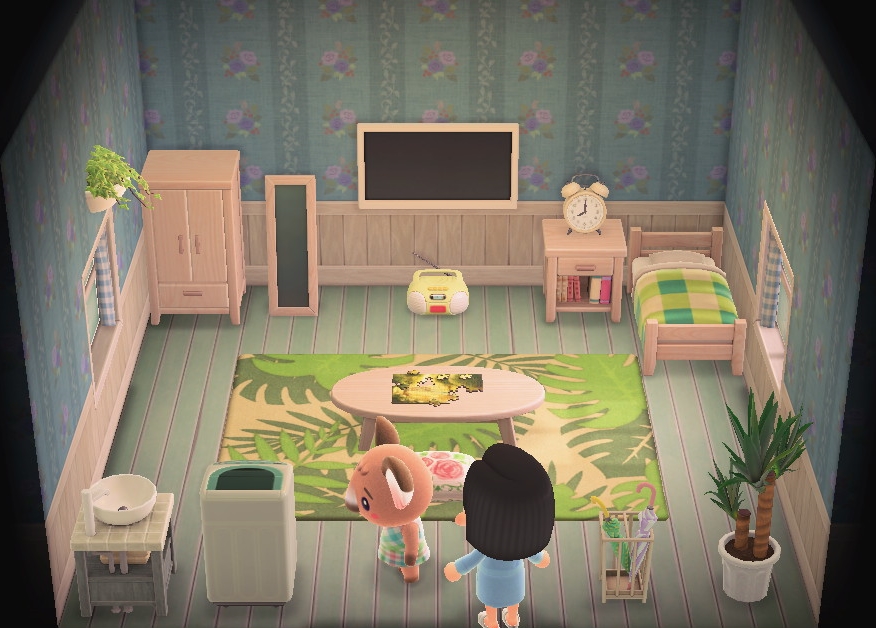 Interior of Melba's house in Animal Crossing: New Horizons