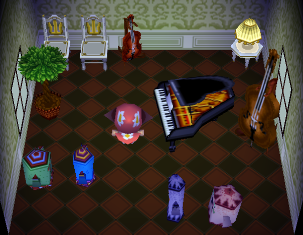 Interior of Tiara's house in Animal Crossing