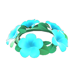 couronne fleurs lumineuse (Bleu clair)