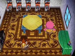 Interior of Anchovy's house in Animal Crossing: Wild World