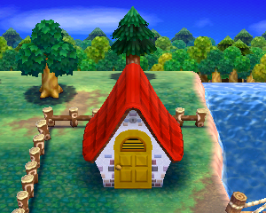 Default exterior of Lucha's house in Animal Crossing: Happy Home Designer