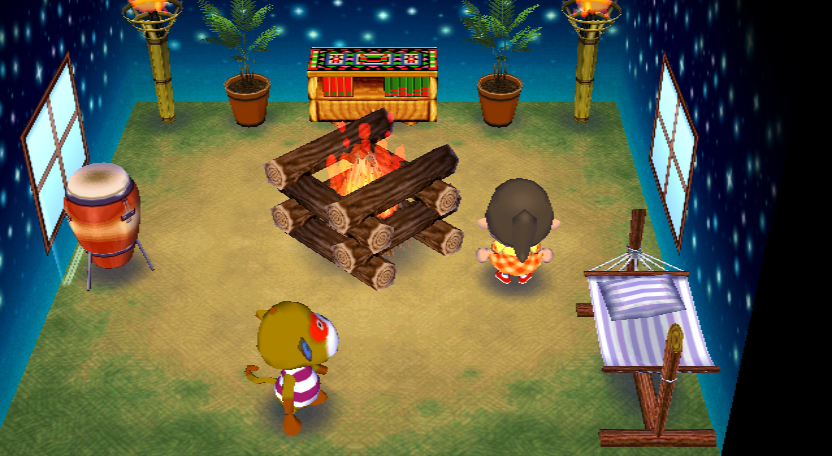 Interior of Simon's house in Animal Crossing: City Folk