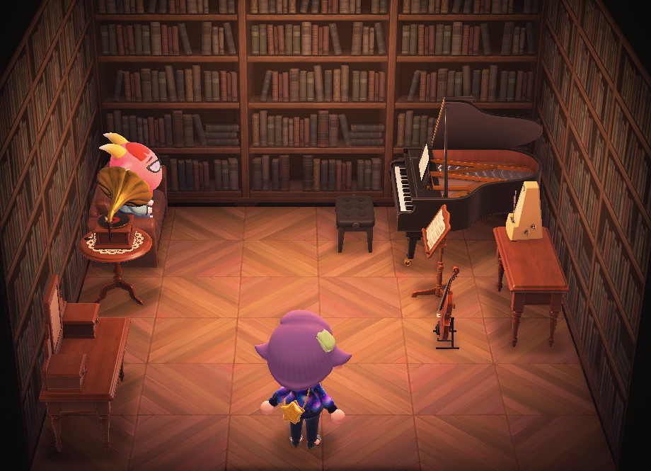 Interior of Velma's house in Animal Crossing: New Horizons