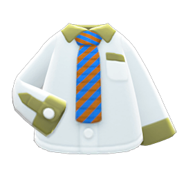 Work Shirt (Blue-Striped Necktie) NH Icon.png