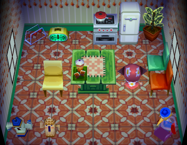 Interior of Carrie's house in Animal Crossing