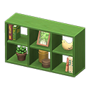 Open Wooden Shelves (Green - Forest Photo) NH Icon.png