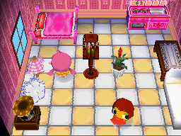 Interior of Maelle's house in Animal Crossing: Wild World