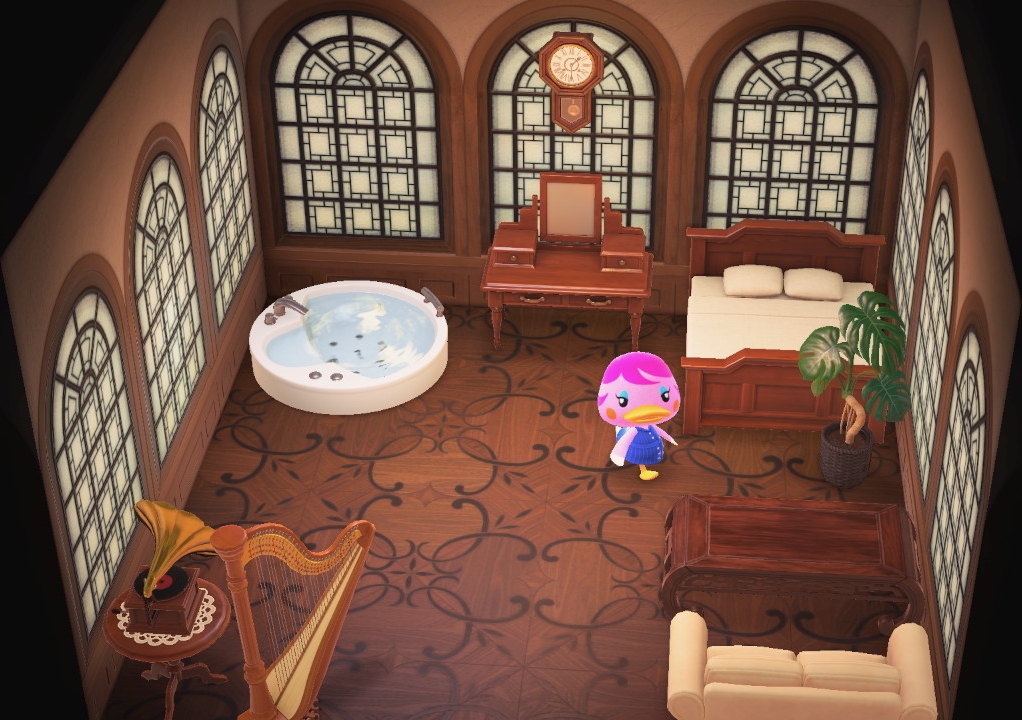 Interior of Miranda's house in Animal Crossing: New Horizons