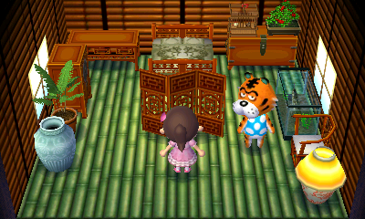 Interior of Rowan's house in Animal Crossing: New Leaf