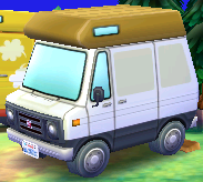 Exterior of June (villager)'s RV in Animal Crossing: New Leaf