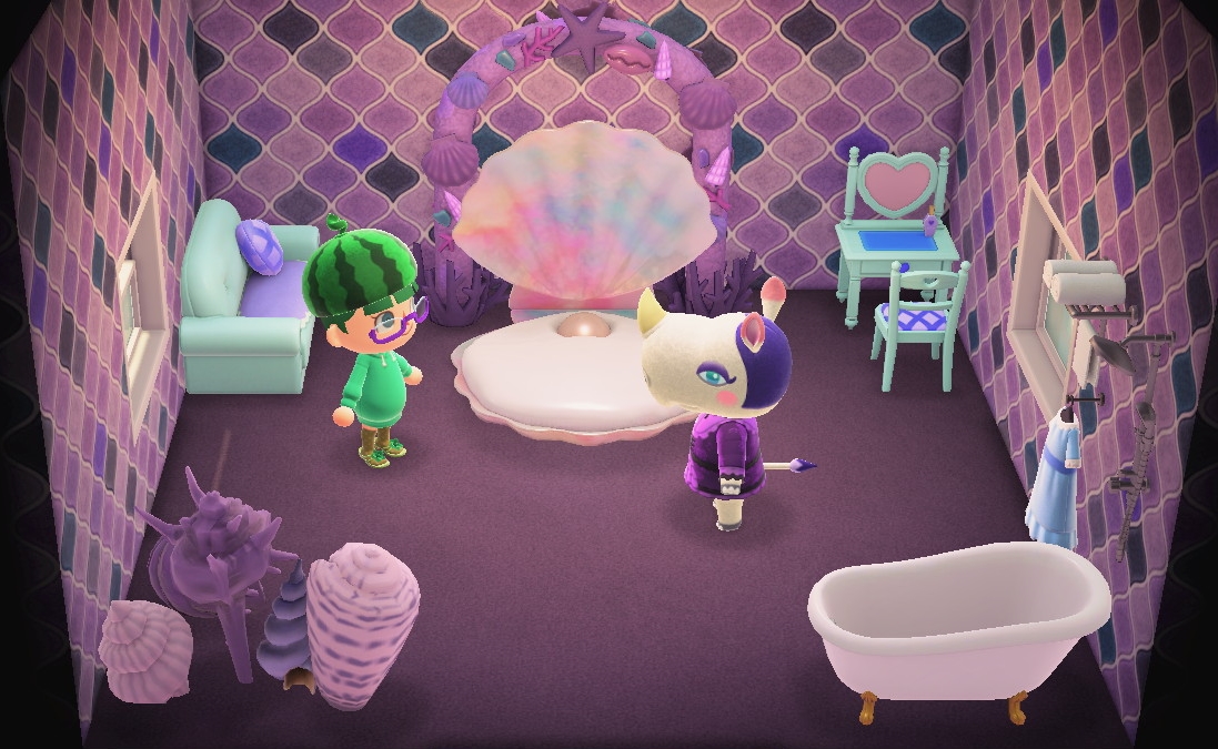 Interior of Rhonda's house in Animal Crossing: New Horizons