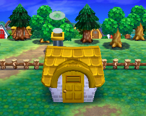 Default exterior of Filly's house in Animal Crossing: Happy Home Designer