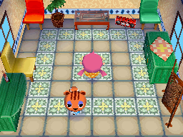 Interior of Sally's house in Animal Crossing: Wild World