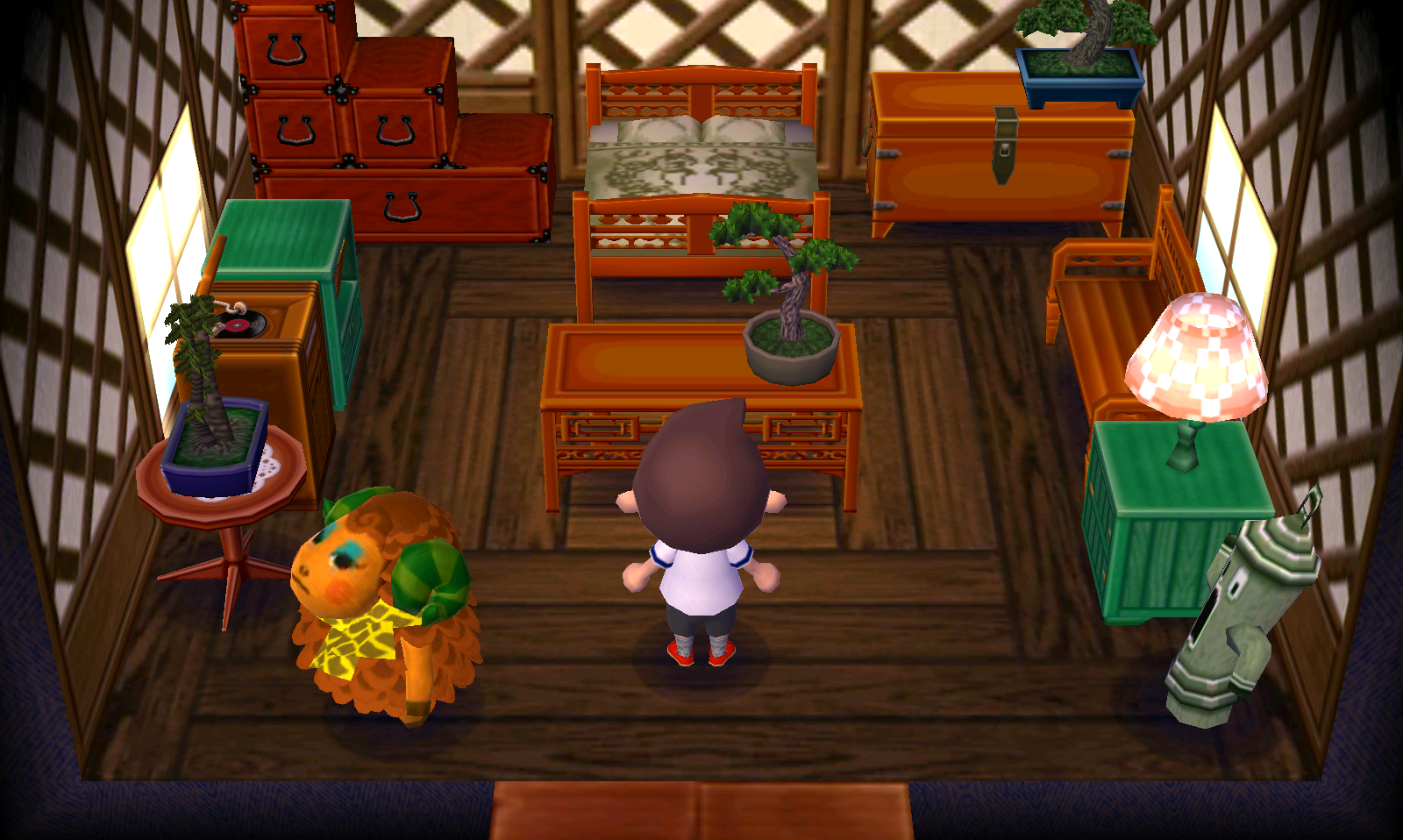 Interior of Timbra's house in Animal Crossing: New Leaf