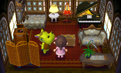 Interior of Hippeux's house in Animal Crossing: New Leaf