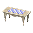 Ranch Tea Table (Vintage - Blue Gingham) NH Icon.png