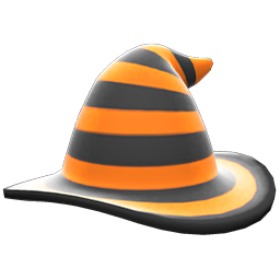sombrero hechicería rayas (Naranja)