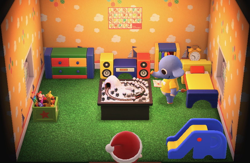 Interior of Dizzy's house in Animal Crossing: New Horizons