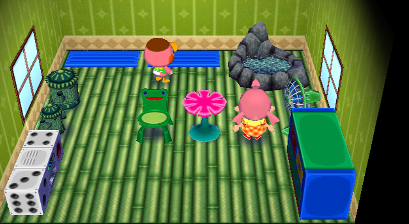 Interior of Freckles's house in Animal Crossing: City Folk