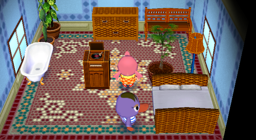 Interior of Mallary's house in Animal Crossing: City Folk