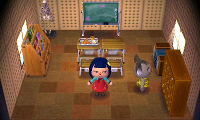 Interior of Ozzie's house in Animal Crossing: New Leaf