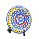 Decorative Plate (Black - Colorful Floral Design) NH Icon.png