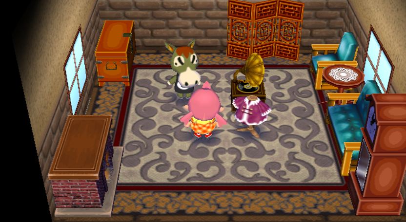 Interior of Buck's house in Animal Crossing: City Folk