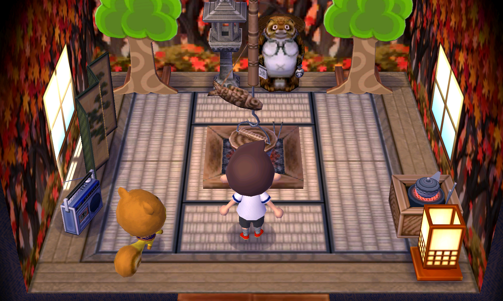 Interior of Sheldon's house in Animal Crossing: New Leaf