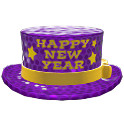 New Year's silk hat's Purple variant