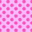 The Peach pink pattern for the polka-dot bed.