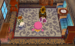 Interior of Buck's house in Animal Crossing: Wild World