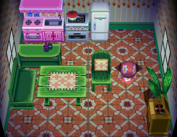 Interior of Flossie's house in Animal Crossing
