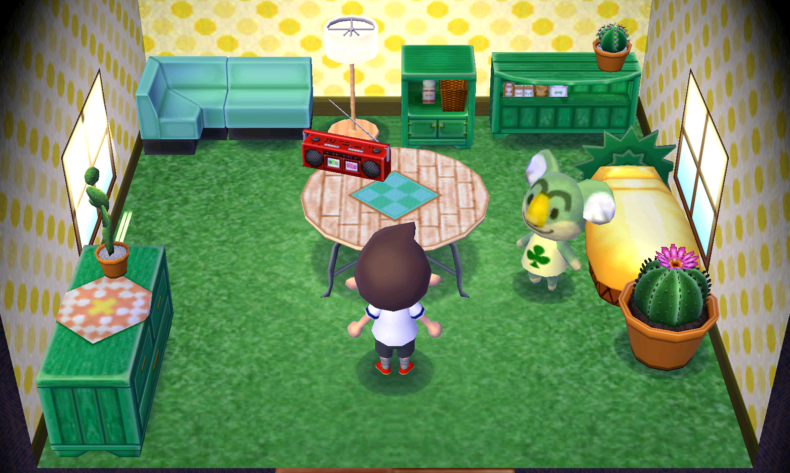 Interior of Lyman's house in Animal Crossing: New Leaf