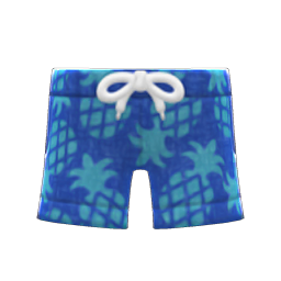 Pineapple Aloha Shorts (Blue) NH Icon.png