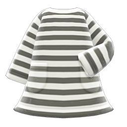 Striped Dress (Black) NH Icon.png