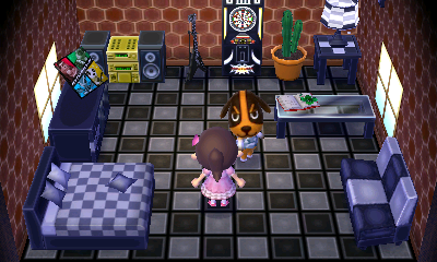Interior of Butch's house in Animal Crossing: New Leaf