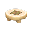Log Round Table (White Wood - Bears) NH Icon.png
