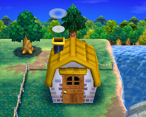 Default exterior of Gabi's house in Animal Crossing: Happy Home Designer