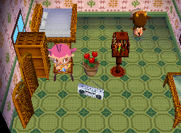 Interior of Patty's house in Animal Crossing: Wild World