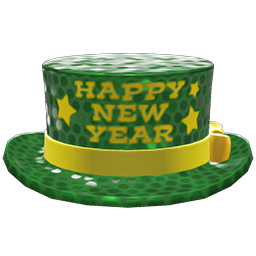 New Year's Silk Hat (Green) NH Icon.png