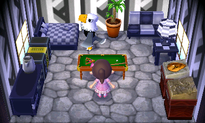 Interior of Apollo's house in Animal Crossing: New Leaf