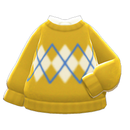Argyle Sweater (Mustard) NH Icon.png
