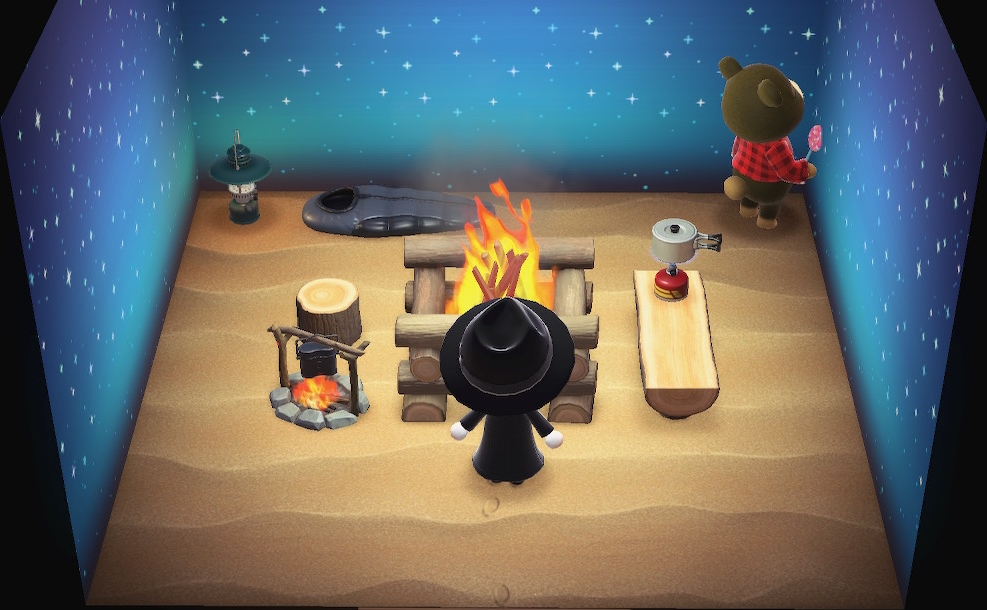Interior of Grizzly's house in Animal Crossing: New Horizons