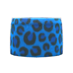 Leopard miniskirt's Blue variant