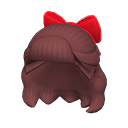 Wig with ribbon