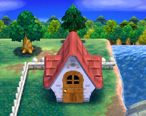 Default exterior of Harriet's house in Animal Crossing: Happy Home Designer