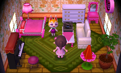 Interior of Monique's house in Animal Crossing: New Leaf
